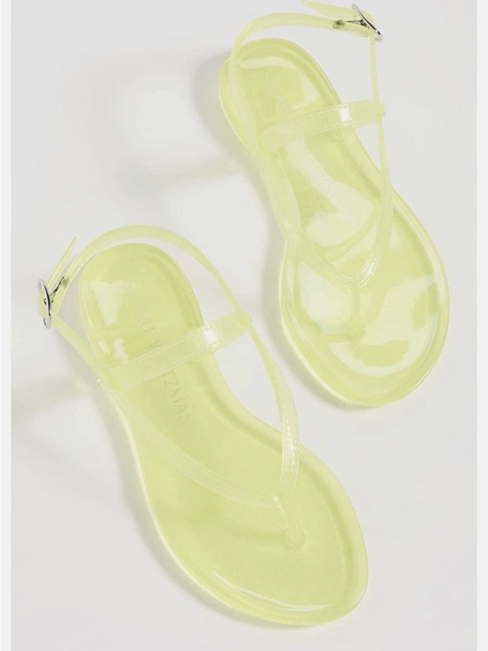 Stuart Weitzman Summer Jelly Lime Clear Women’s Sandals size 9